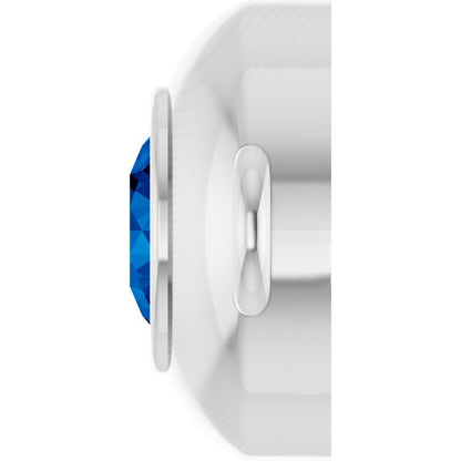Natural Blue Sapphire Link, 6.1 mm x 10.2 mm