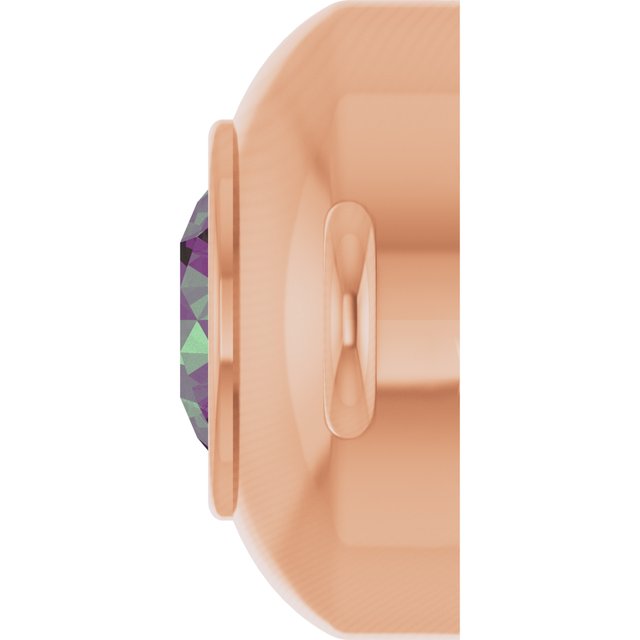 Natural Alexandrite Link, 6.1 mm x 10.2 mm