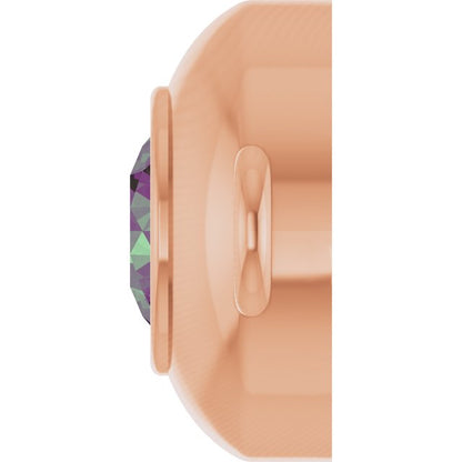 Natural Alexandrite Link, 6.1 mm x 10.2 mm