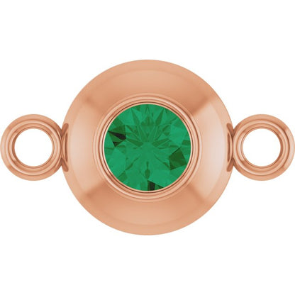 Lab-Grown Emerald Link, 6.1 mm x 10.2 mm