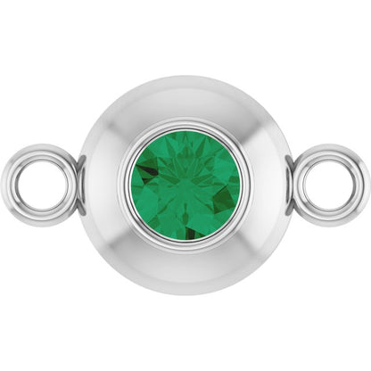 Natural Emerald Link, 6.1 mm x 10.2 mm