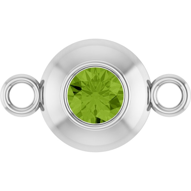 Natural Peridot Link, 6.1 mm x 10.2 mm