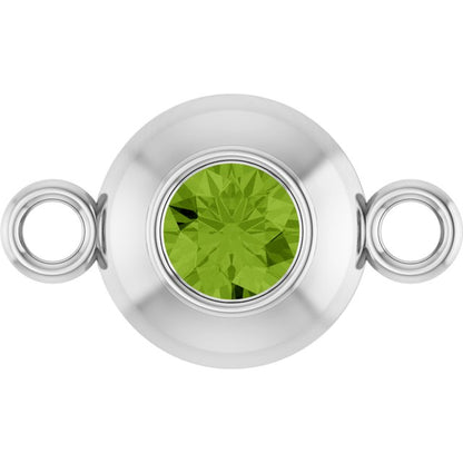 Natural Peridot Link, 6.1 mm x 10.2 mm