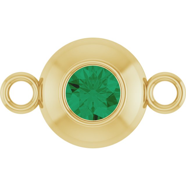 Natural Emerald Link, 6.1 mm x 10.2 mm