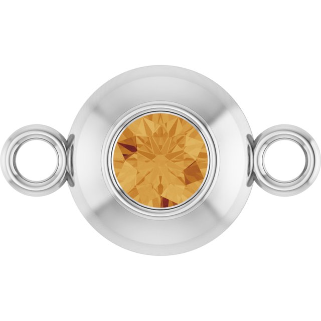 Natural Citrine Link, 6.1 mm x 10.2 mm