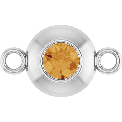 Natural Citrine Link, 6.1 mm x 10.2 mm