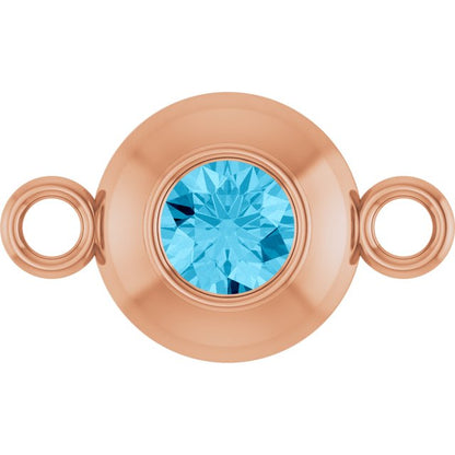 Natural Aquamarine Link, 6.1 mm x 10.2 mm