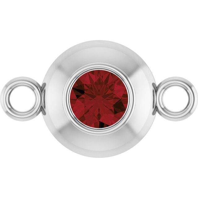Natural Mozambique Garnet Link, 6.1 mm x 10.2 mm