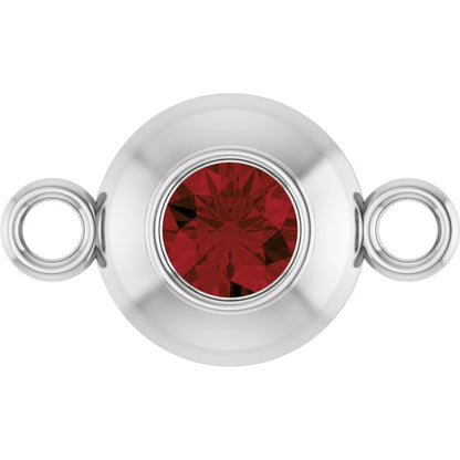 Natural Mozambique Garnet Link, 6.1 mm x 10.2 mm