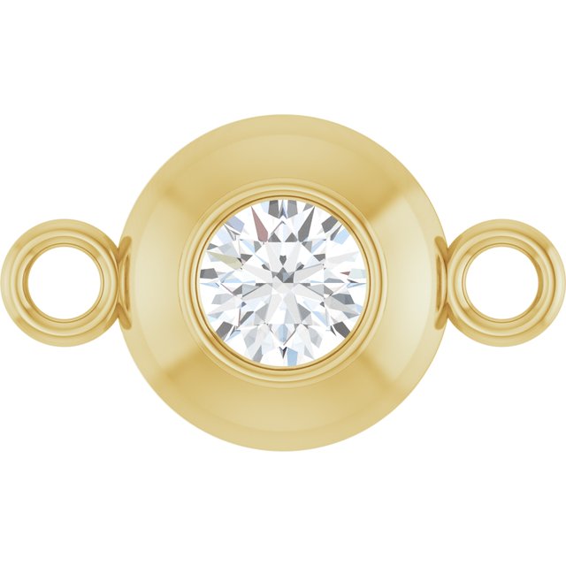 1/10 CT Natural Diamond Link, 6.1 mm x 10.2 mm