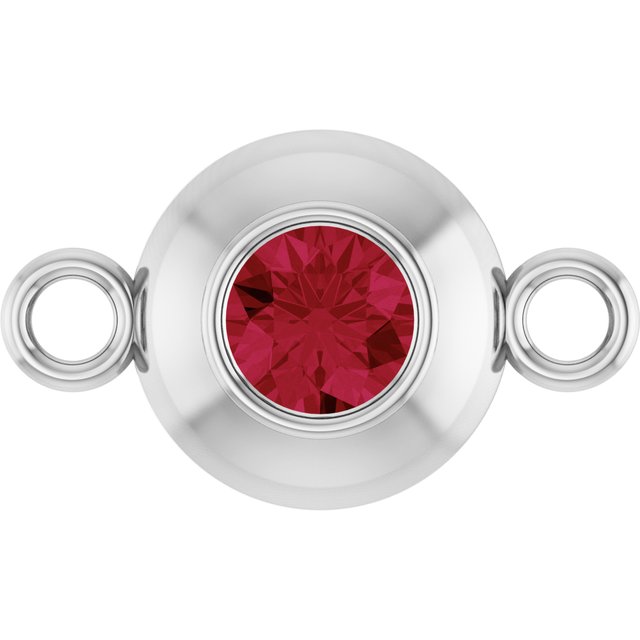 Natural Ruby Link, 6.1 mm x 10.2 mm