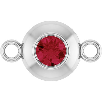Natural Ruby Link, 6.1 mm x 10.2 mm