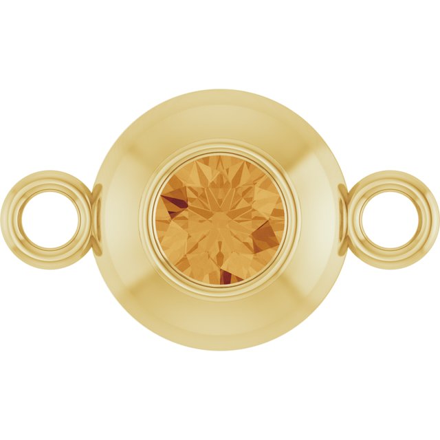 Natural Citrine Link, 6.1 mm x 10.2 mm