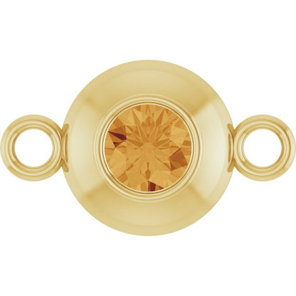 Natural Citrine Link, 6.1 mm x 10.2 mm