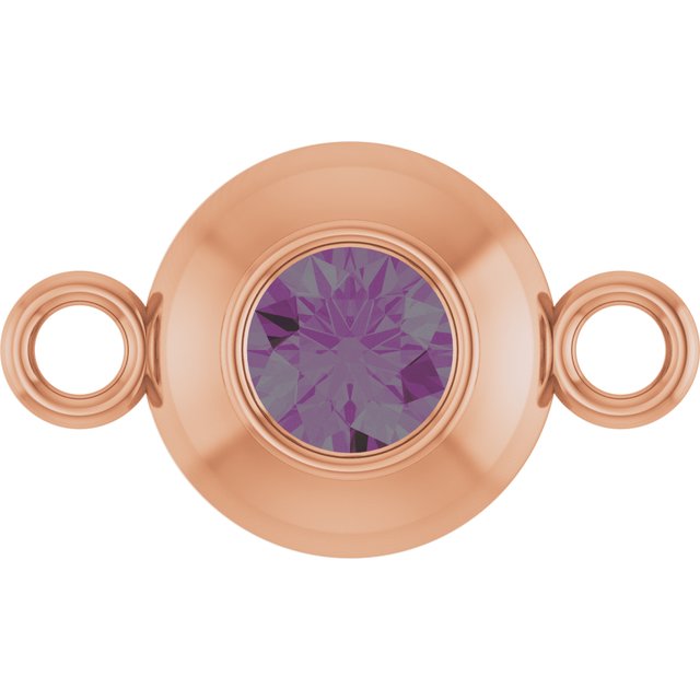 Lab-Grown Alexandrite Link, 6.1 mm x 10.2 mm