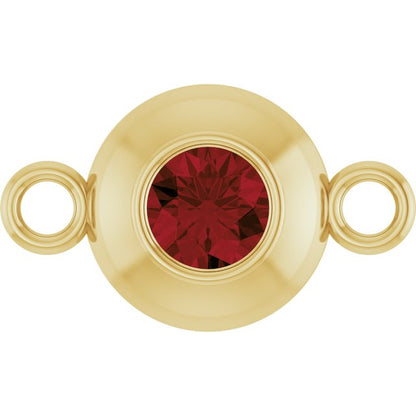 Natural Mozambique Garnet Link, 6.1 mm x 10.2 mm
