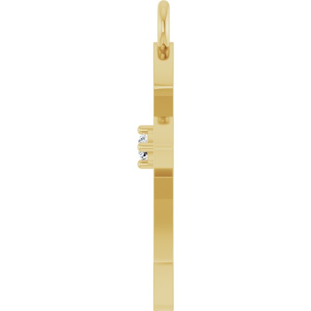 .02 CT Lab-Grown Diamond Cross Dangle
