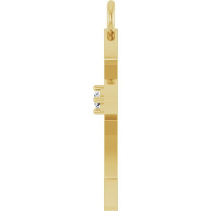 .02 CT Lab-Grown Diamond Cross Dangle