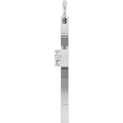 .02 CT Lab-Grown Diamond Cross Dangle