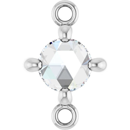 Rose-Cut 1/4 CT Natural Diamond Link