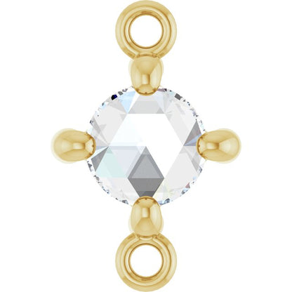 Rose-Cut 1/4 CT Natural Diamond Link