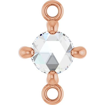 Rose-Cut 1/4 CT Natural Diamond Link