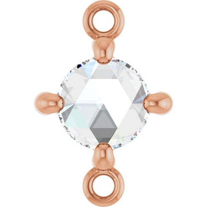 Rose-Cut 1/3 CT Natural Diamond Link