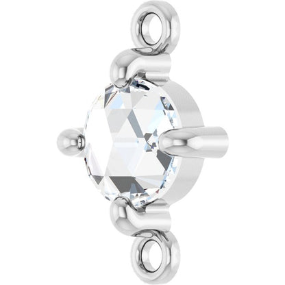 Rose-Cut 1/3 CT Natural Diamond Link