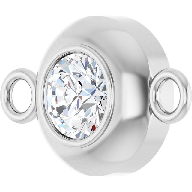 1/6 CT Natural Diamond Link, 6.7 mm x 10.8 mm