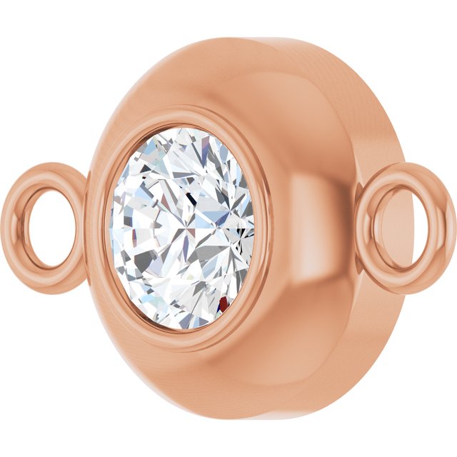 1/6 CT Natural Diamond Link, 6.7 mm x 10.8 mm