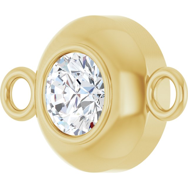 1/6 CT Natural Diamond Link, 6.7 mm x 10.8 mm