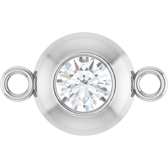 1/6 CT Natural Diamond Link, 6.7 mm x 10.8 mm