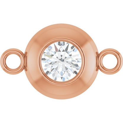 1/6 CT Natural Diamond Link, 6.7 mm x 10.8 mm