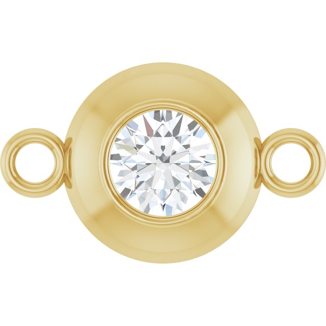 1/6 CT Natural Diamond Link, 6.7 mm x 10.8 mm