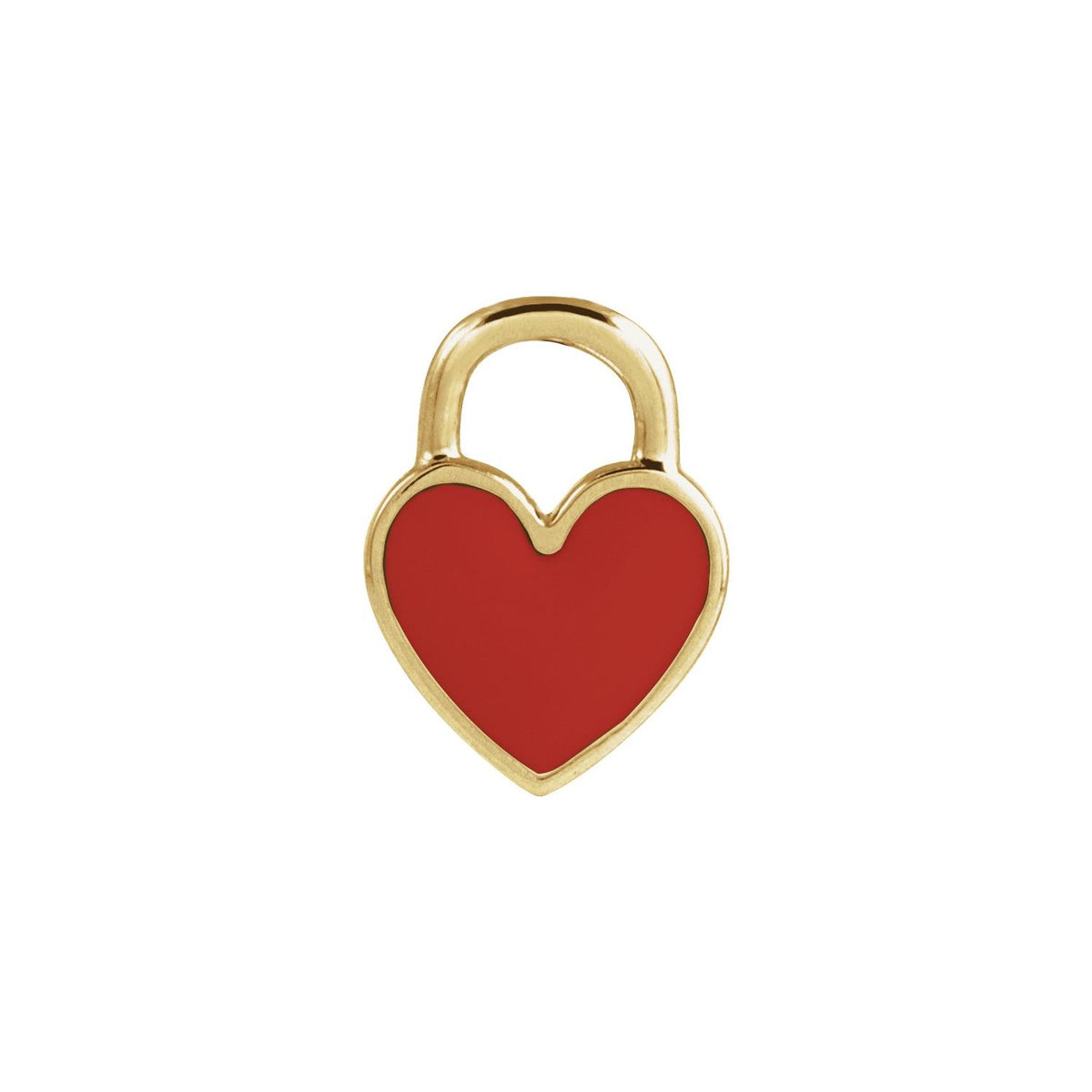 Red Enamel Heart Pendant