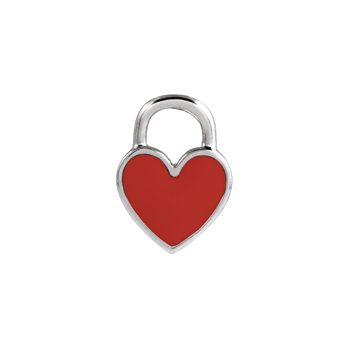 Red Enamel Heart Pendant