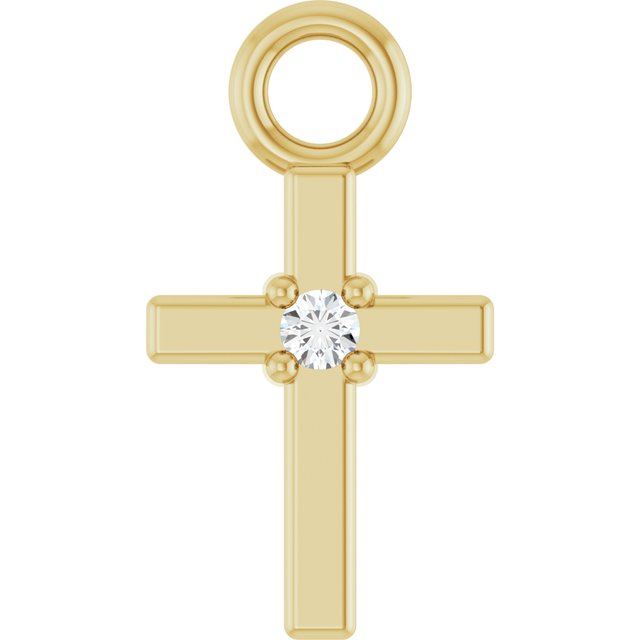 .005 CT Lab-Grown Diamond Cross Dangle