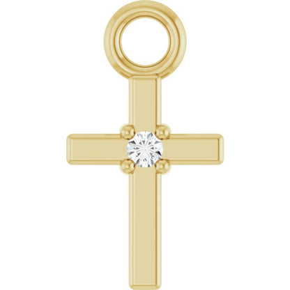 .005 CT Lab-Grown Diamond Cross Dangle