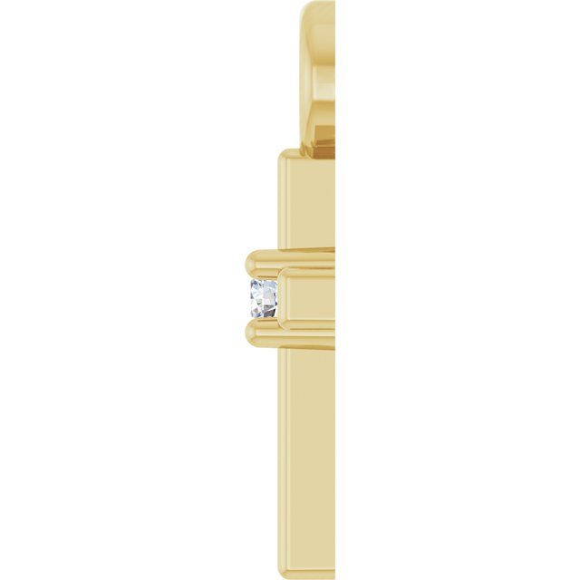 .005 CT Lab-Grown Diamond Cross Dangle