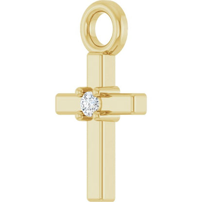 .005 CT Lab-Grown Diamond Cross Dangle