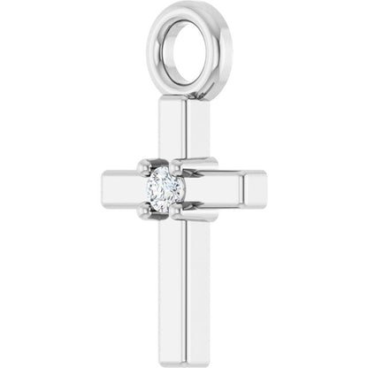 .005 CT Lab-Grown Diamond Cross Dangle