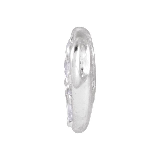 Petite Pavé® .06 CTW Natural Diamond Heart Link, 9.6 mm x 5.25 mm
