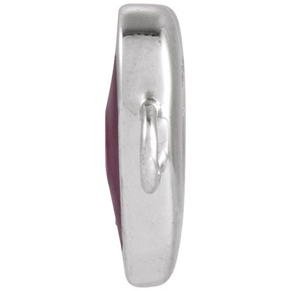 .02 CT Natural Diamond Red Enamel Heart Link