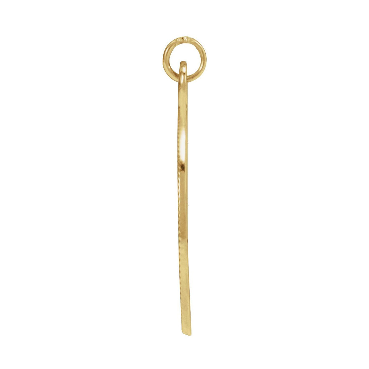 14K Yellow Gold Engravable Round Pendant