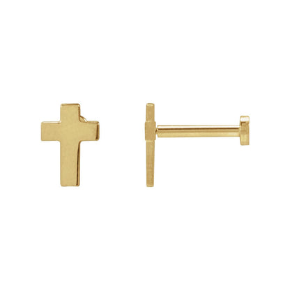 7x5 mm Cross Earrings