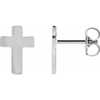 7x5 mm Cross Earrings