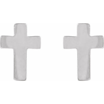 7x5 mm Cross Earrings
