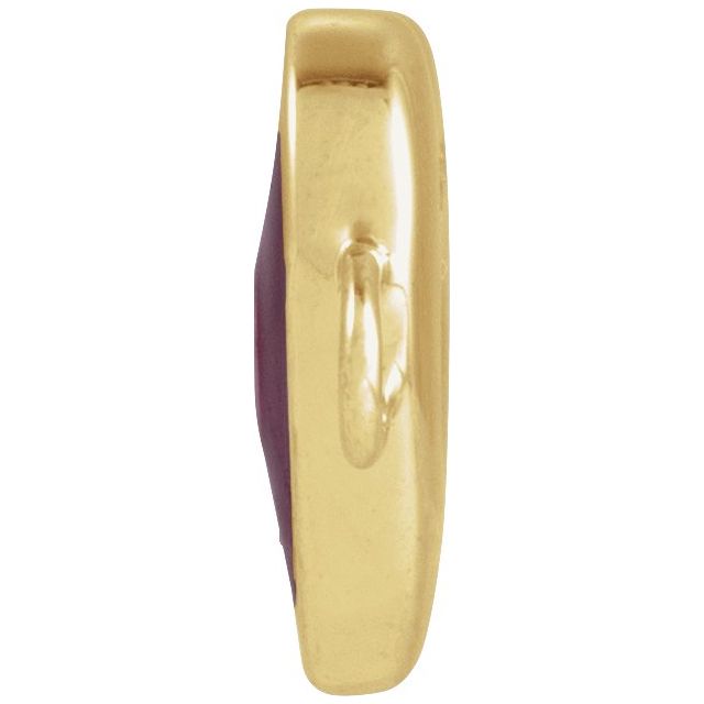 .02 CT Natural Diamond Red Enamel Heart Link