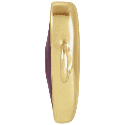 .02 CT Natural Diamond Red Enamel Heart Link
