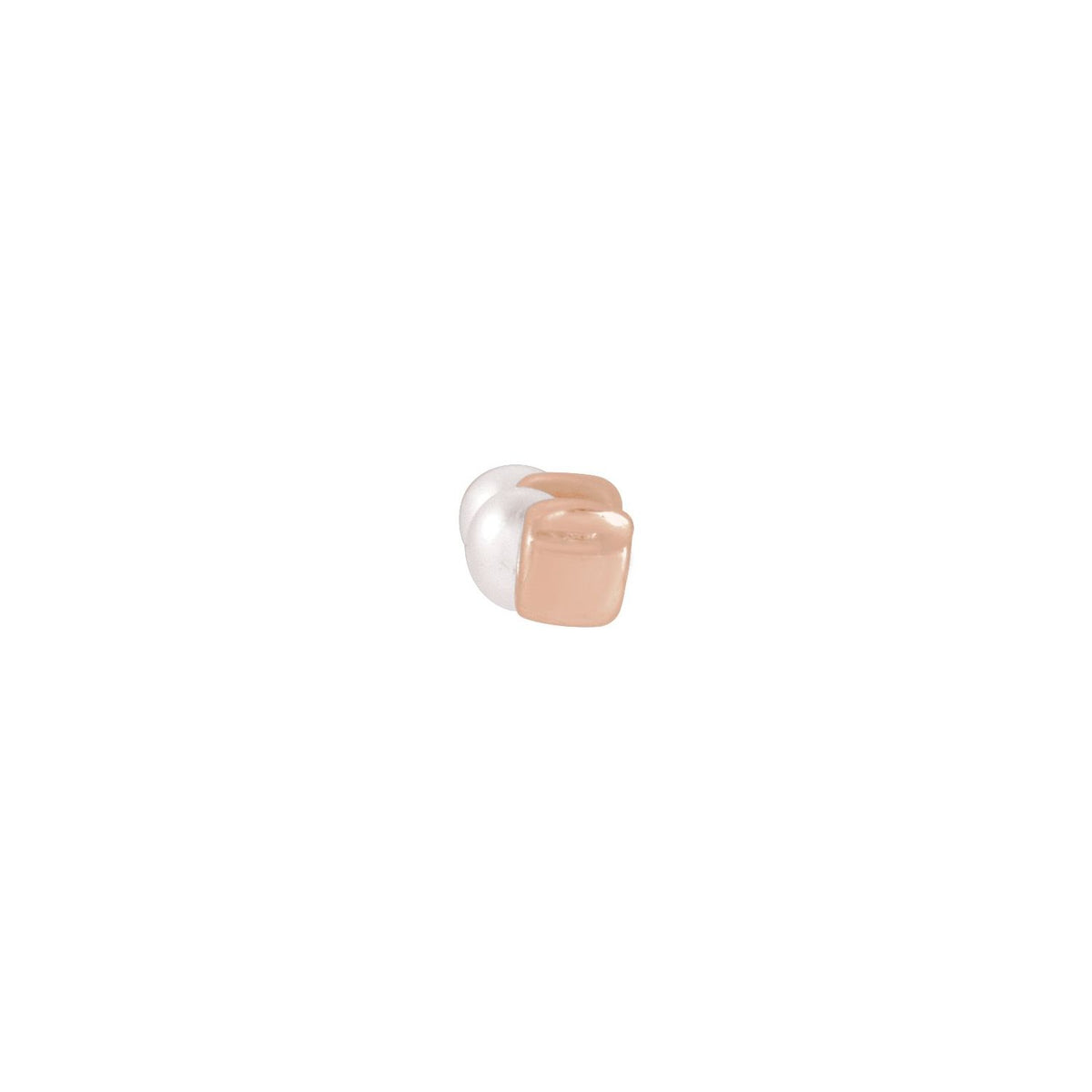14K Rose Gold Cultured White Freshwater Pearl & .04 CTW Natural Diamond Bar Necklace Center